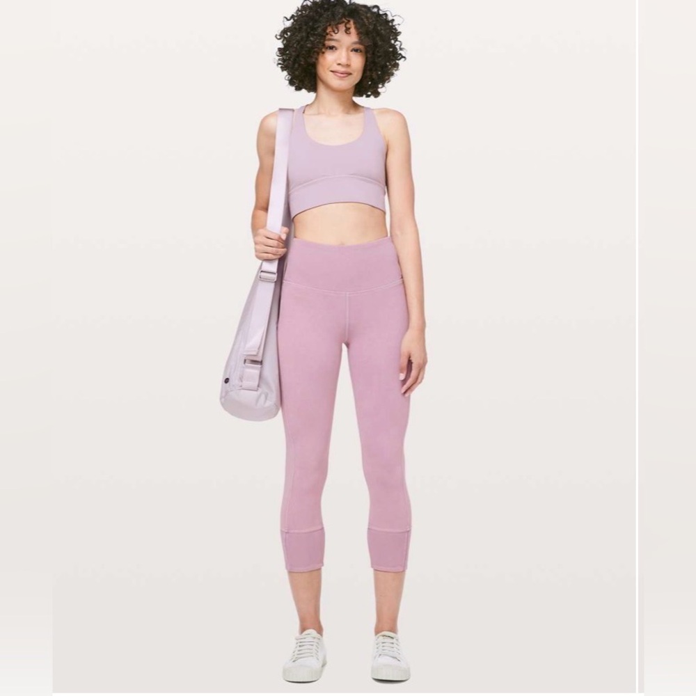 Lululemon Wunder Under Crop 23” Ribbed - Washed Antoinette - Size 12